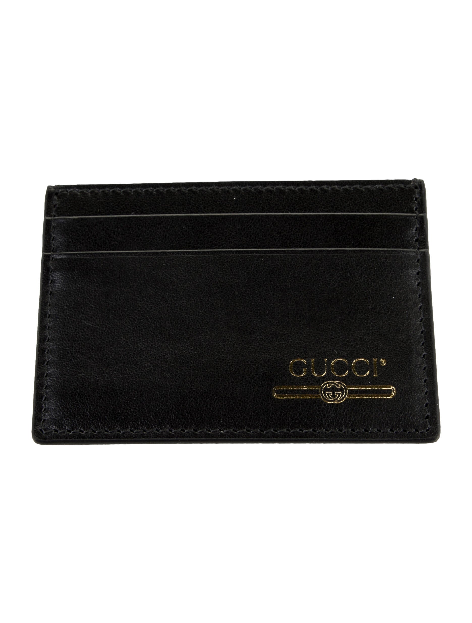 Gucci Leather Graphic Print Card Holder