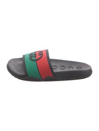 Gucci Web Accent Rubber Slides