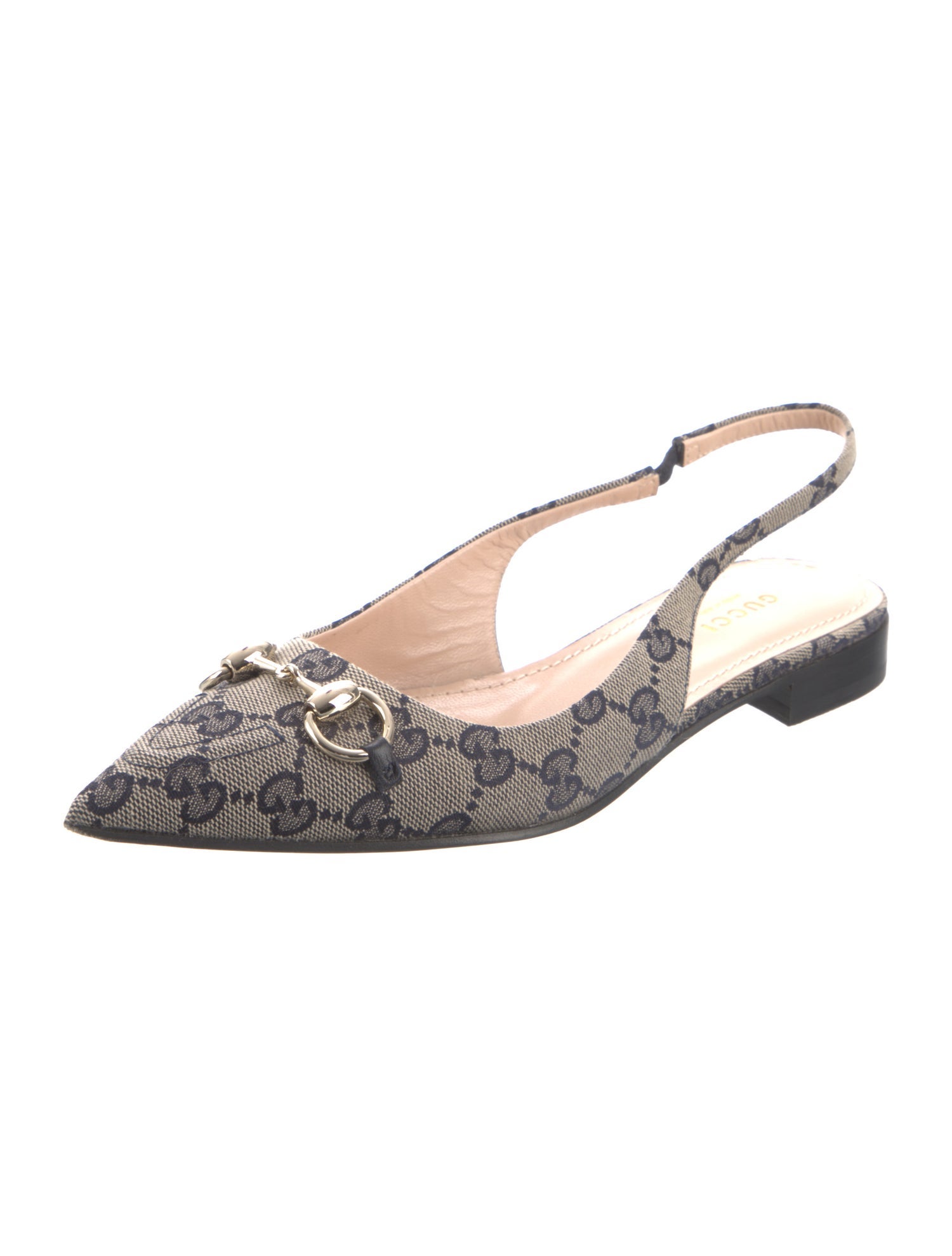 Gucci GG Canvas Canvas Slingback Flats
