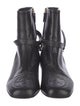Gucci Chain-Link Accent Leather Moto Boots