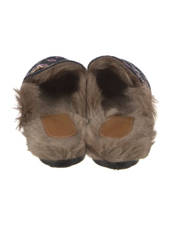 Gucci 1955 Horsebit Accent Velvet Mules