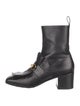 Gucci Horsebit Accent Leather Combat Boots