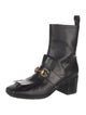 Gucci Horsebit Accent Leather Combat Boots