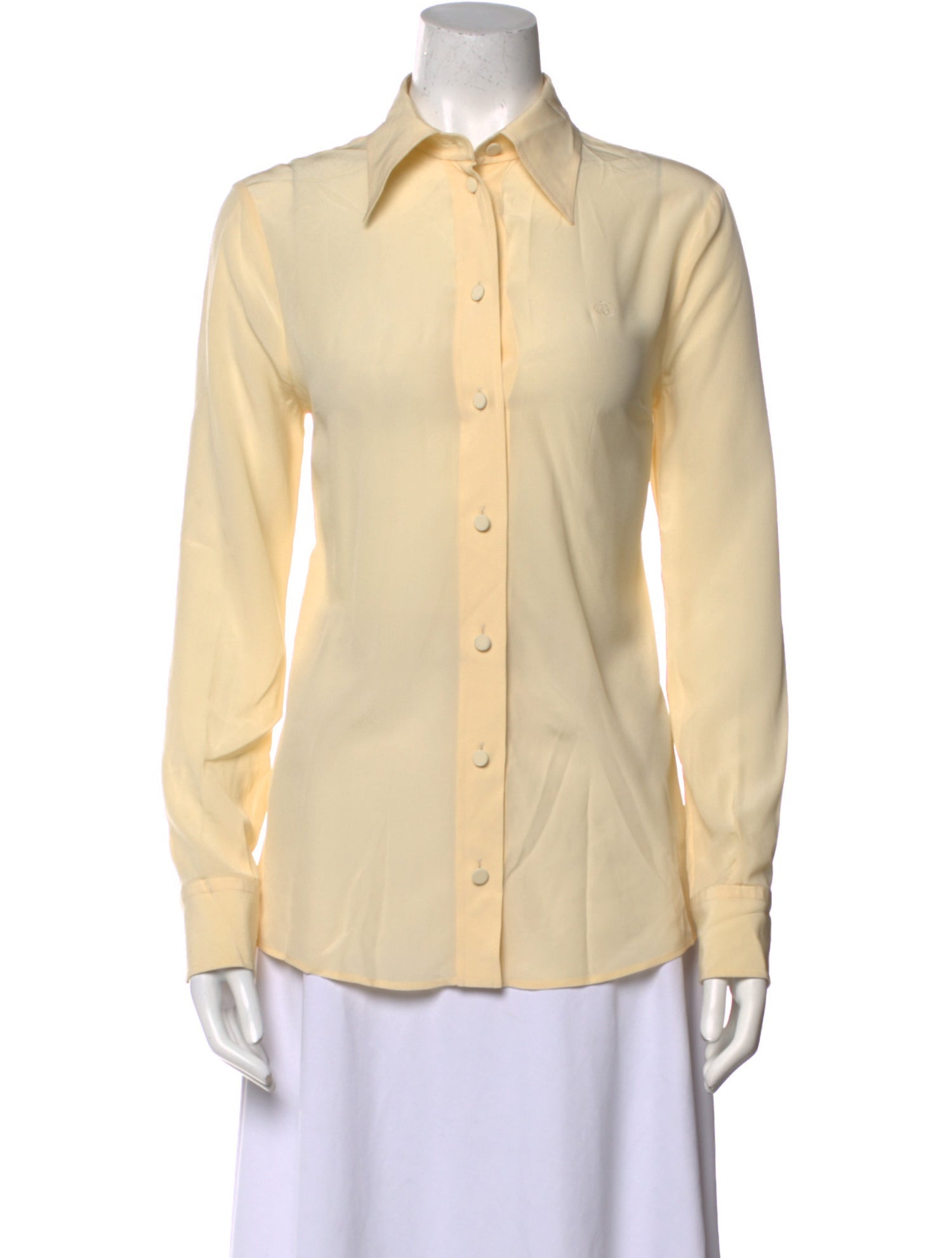 Gucci Long Sleeve Button-Up Top