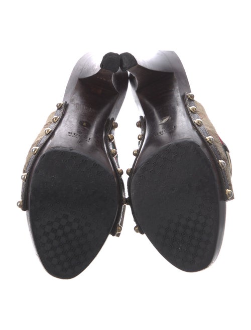 Gucci Late 2000's - Early 2010's GG Canvas Slides