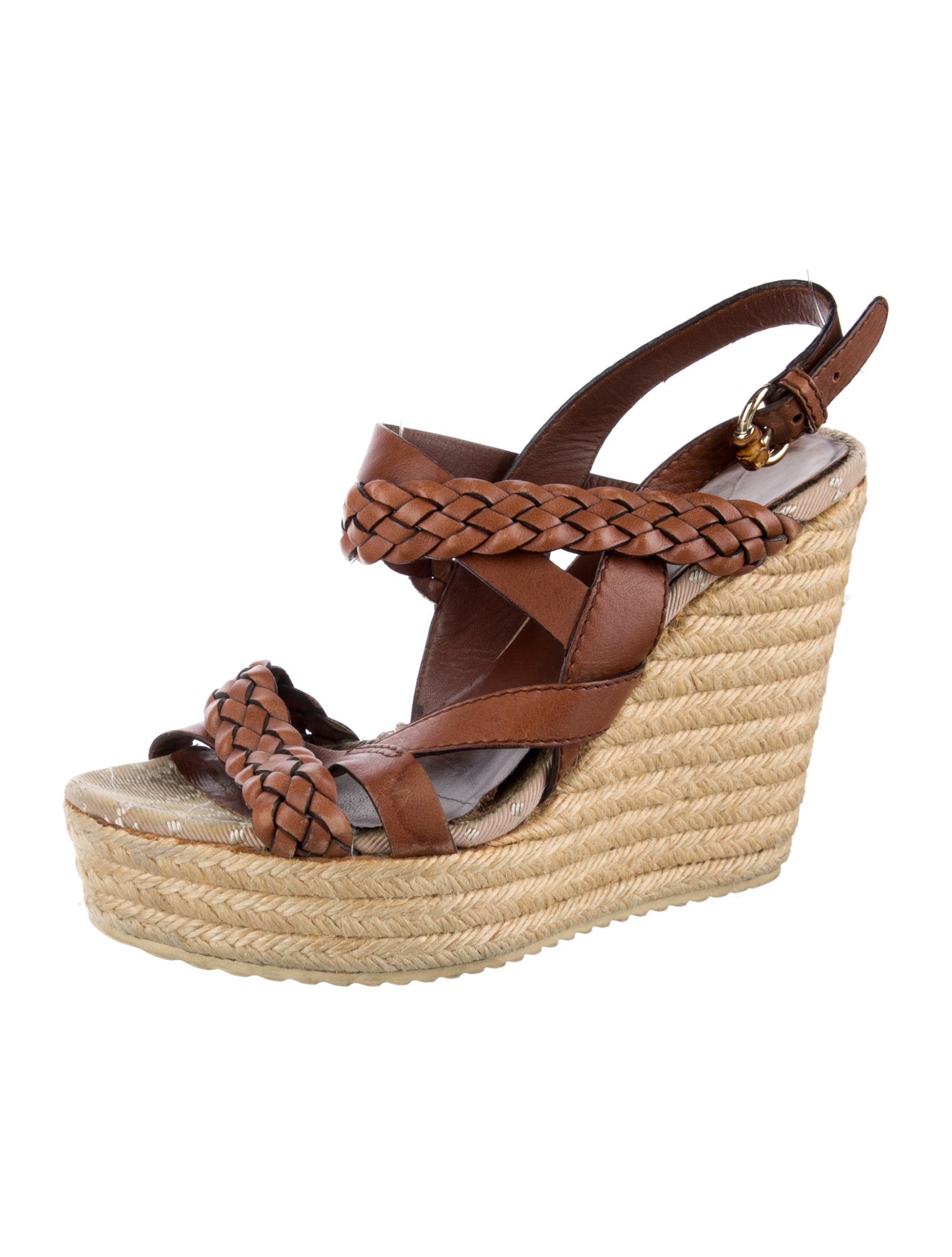 Gucci Leather Colorblock Pattern Espadrilles