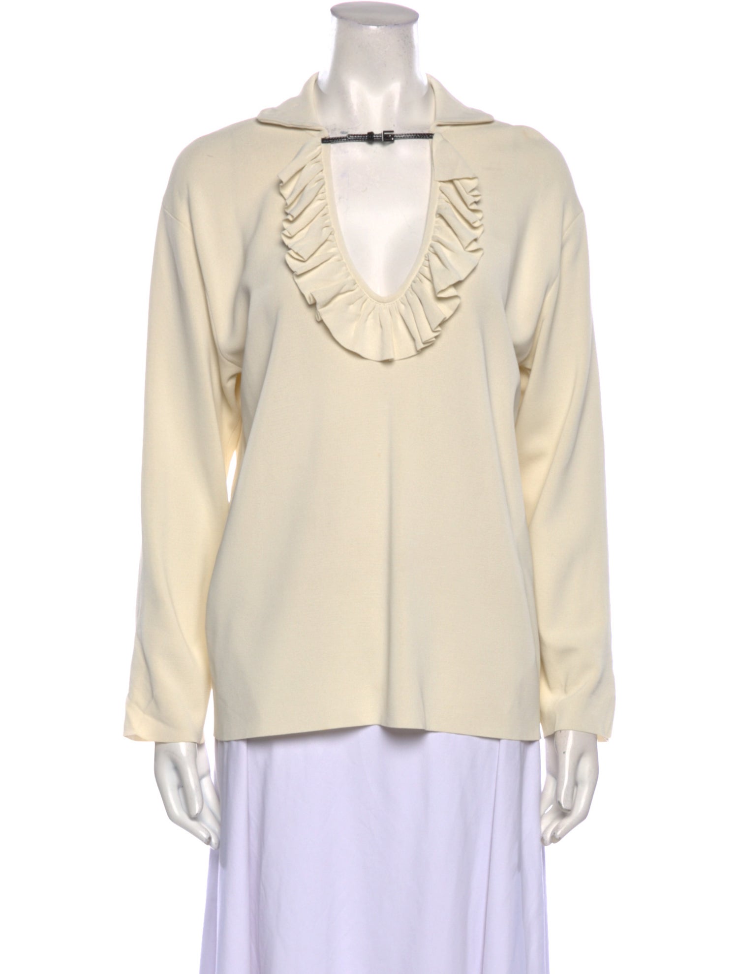 Gucci V-Neck Long Sleeve Top