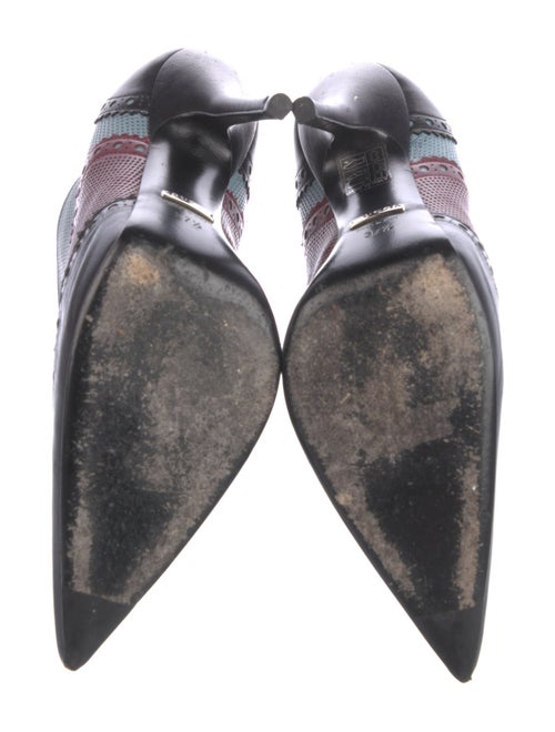 Gucci Leather Colorblock Pattern Pumps