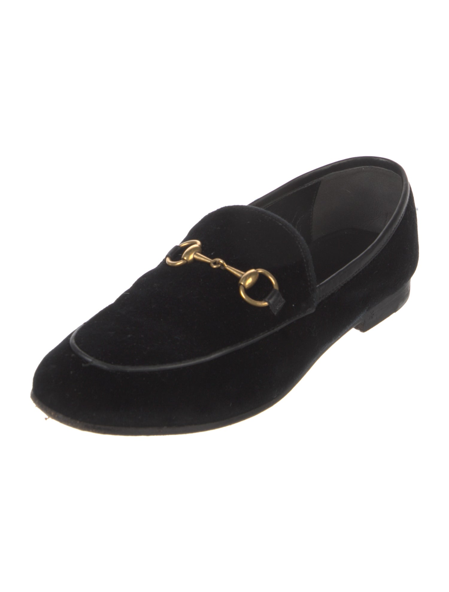 Gucci Horsebit Accent Velvet Loafers