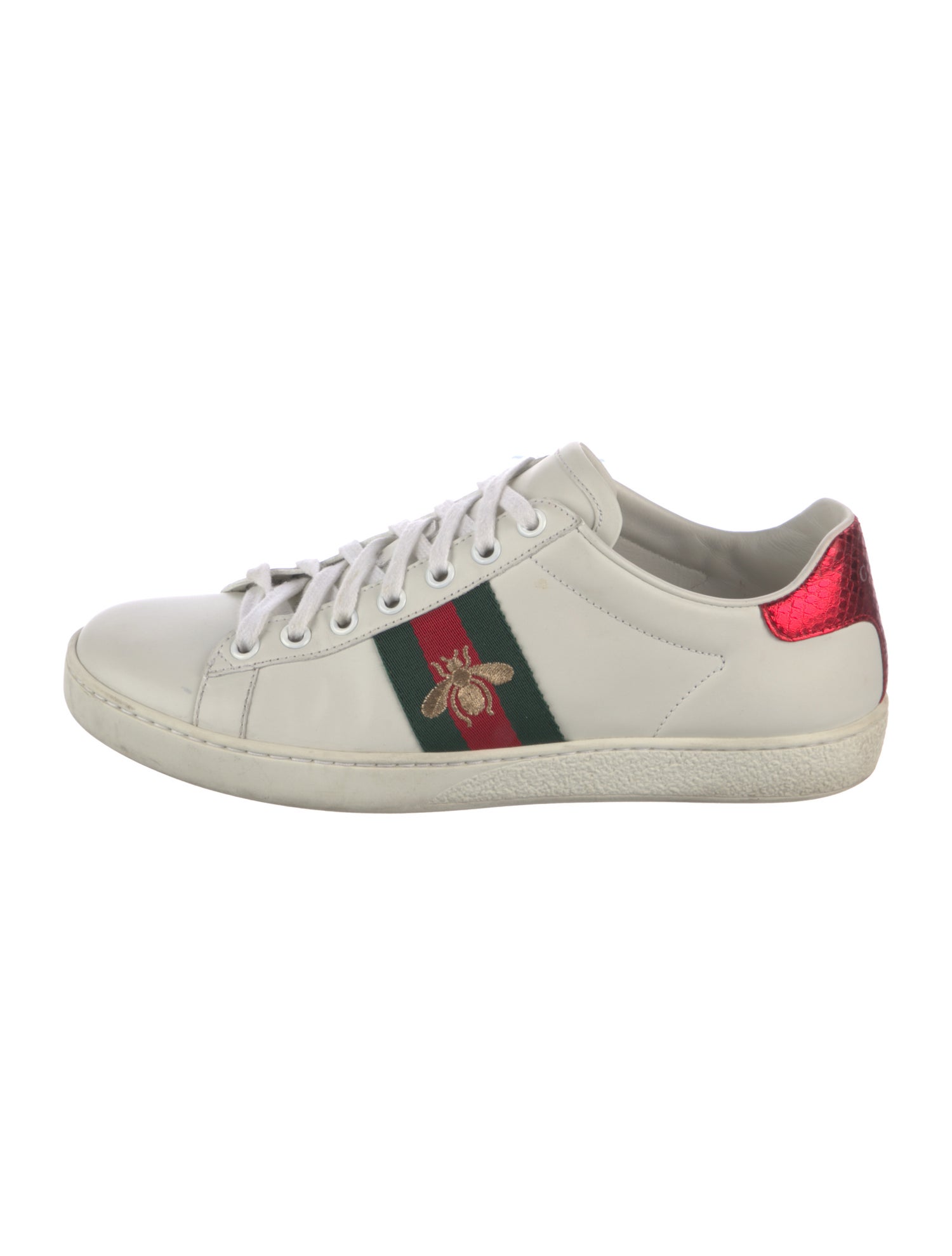 Gucci Leather Colorblock Pattern Sneakers