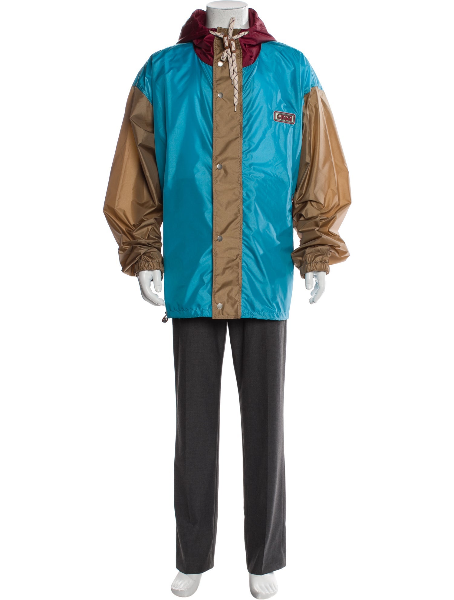 Gucci 2023 Colorblock Pattern Parka w/ Tags