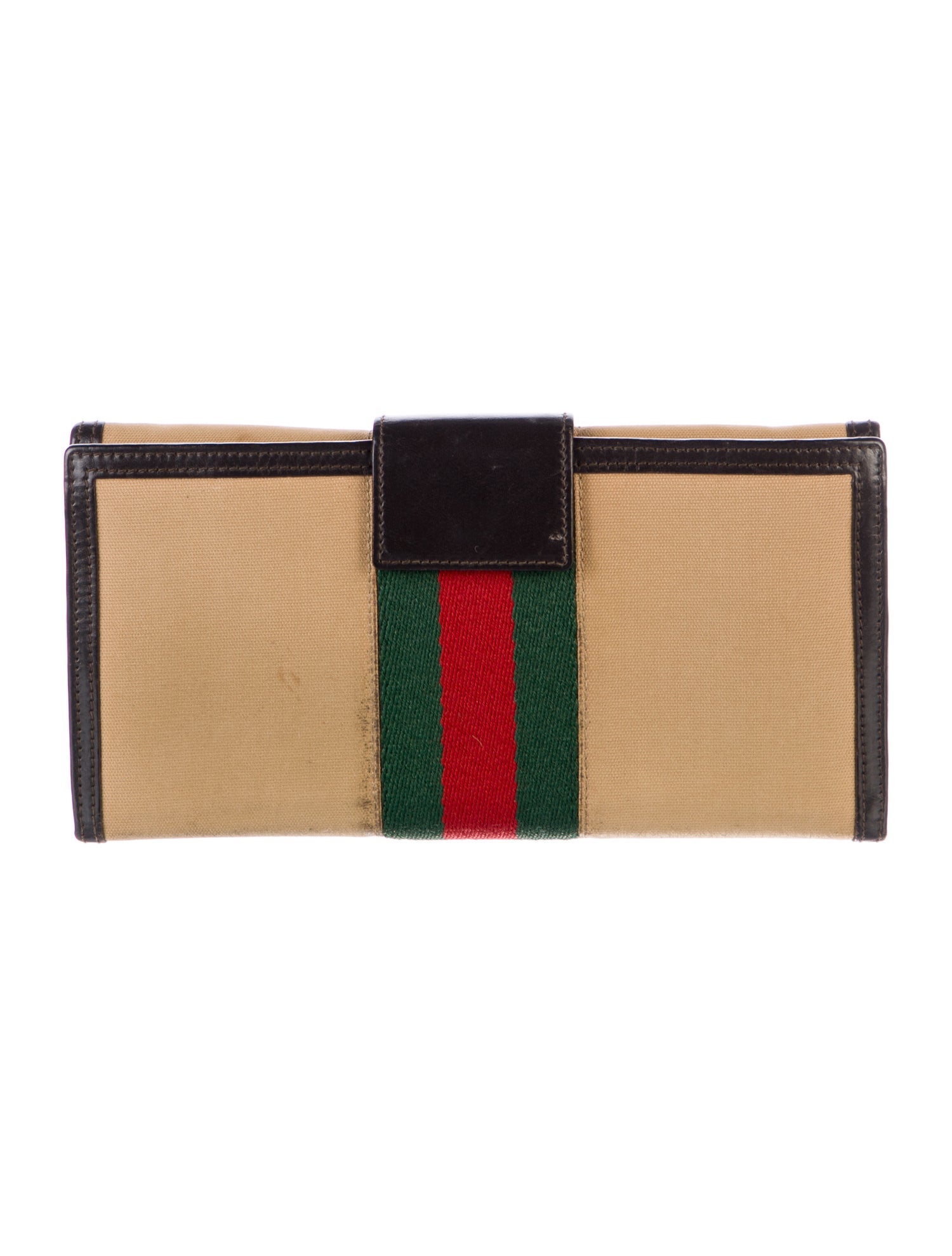 Gucci Vintage Web Accent Continental Wallet