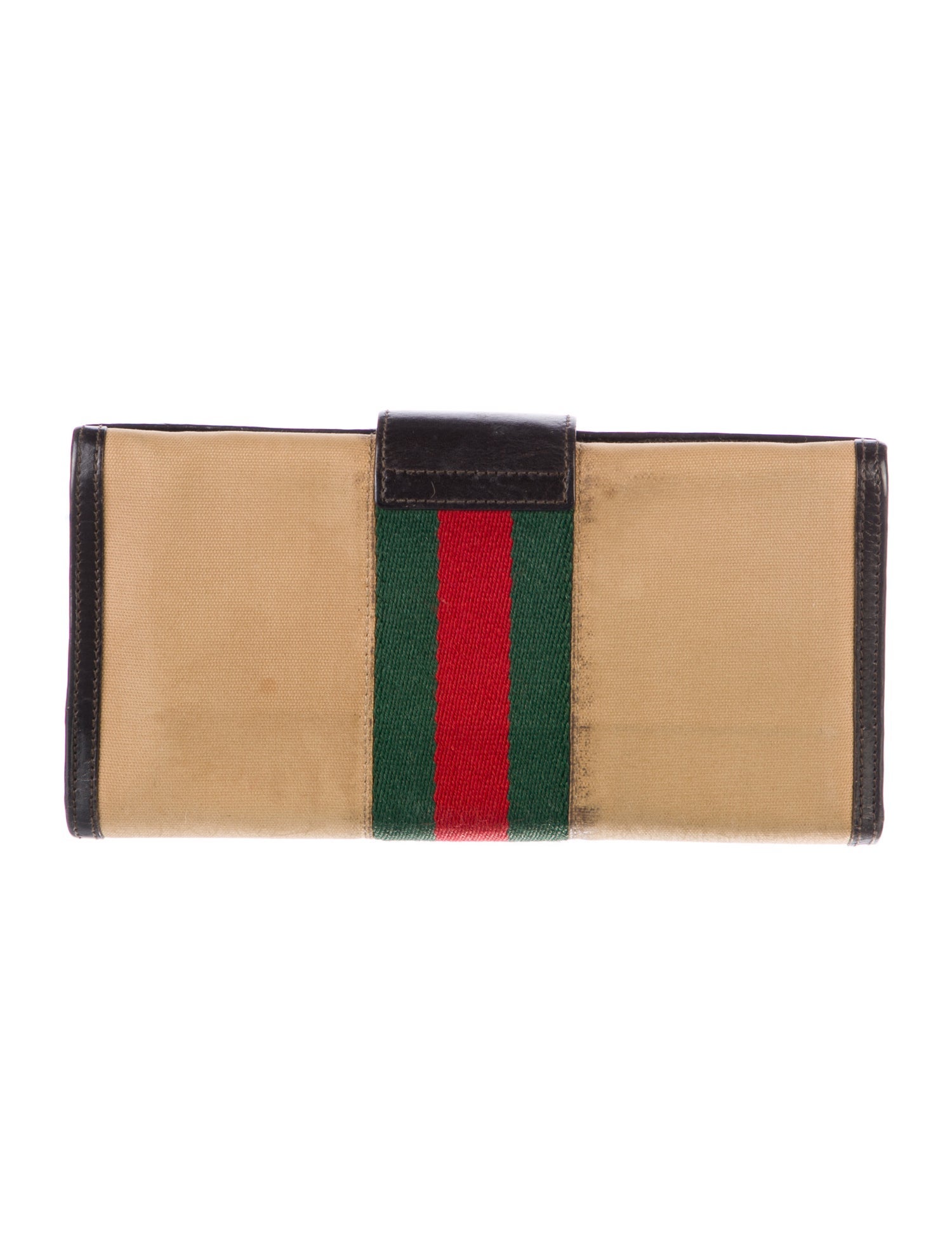 Gucci Vintage Web Accent Continental Wallet