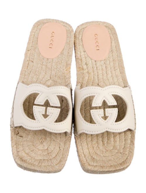 Gucci Interlocking G Logo Leather Espadrilles