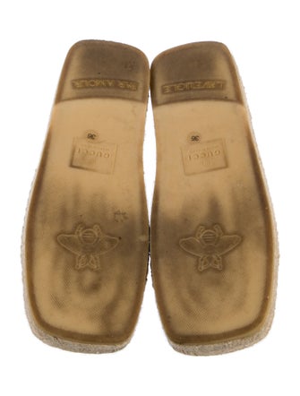 Gucci Interlocking G Logo Leather Espadrilles