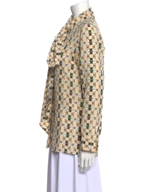 Gucci Silk Printed Button-Up Top