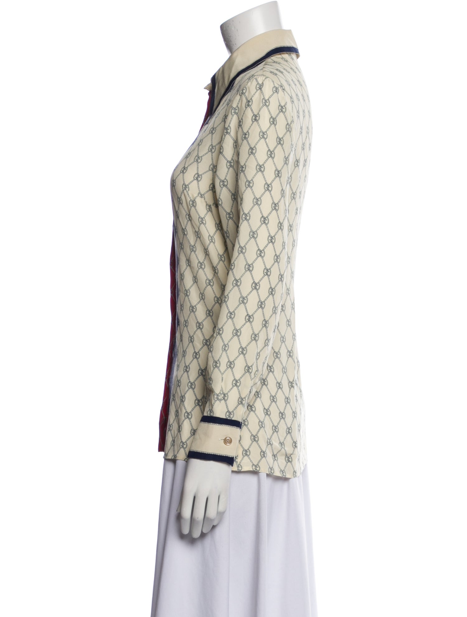 Gucci 2017 Silk Button-Up Top