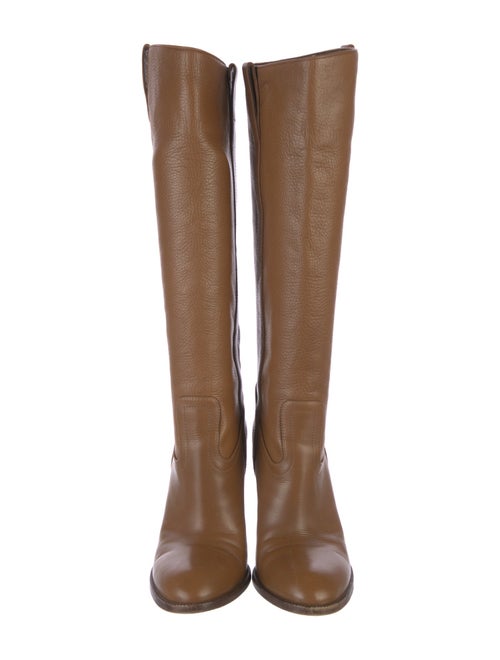 Gucci Interlocking G Logo Leather Riding Boots