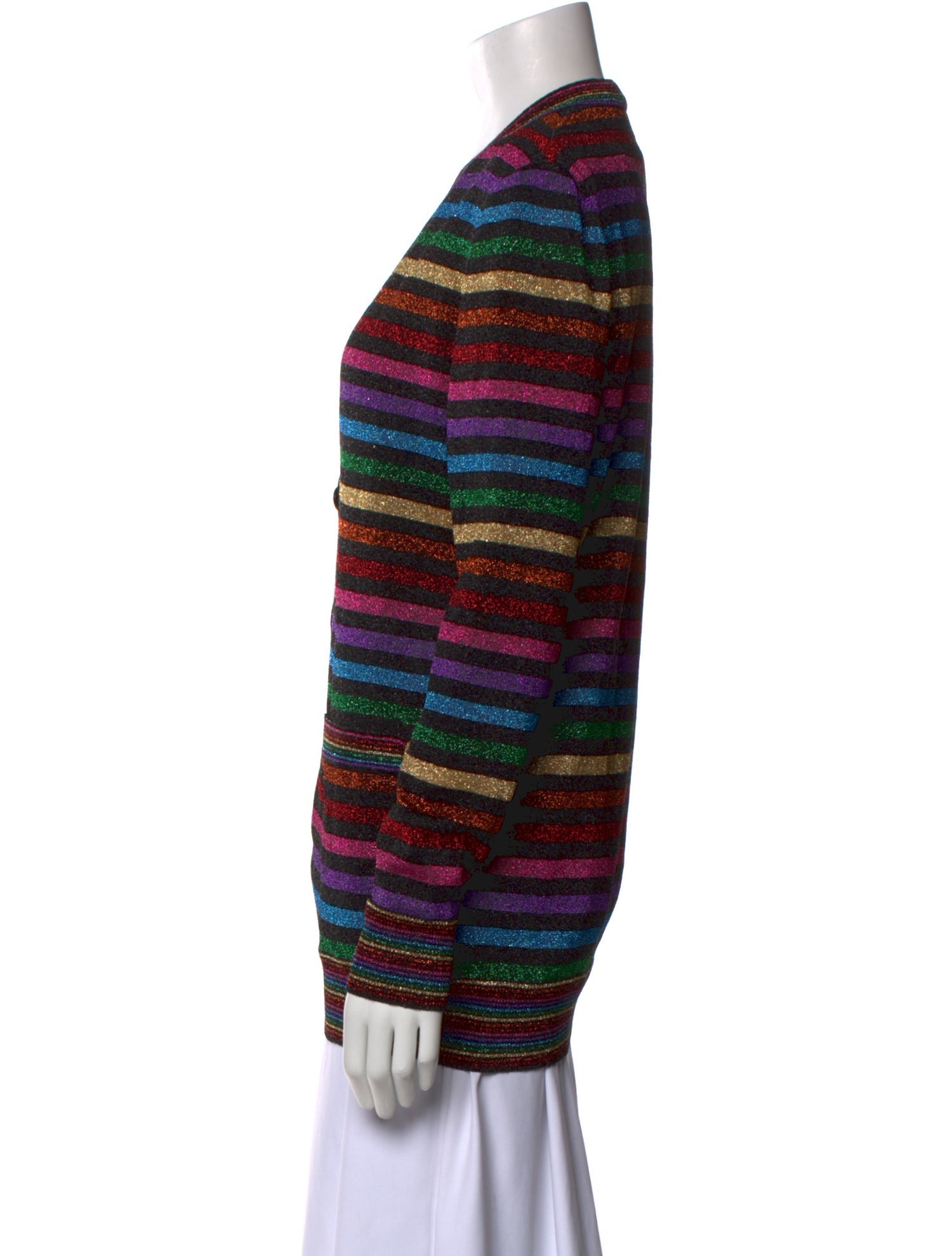 Gucci Striped V-Neck Sweater