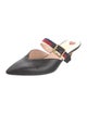 Gucci Sylvie Web Accent Leather Mules