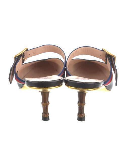 Gucci Sylvie Web Accent Leather Mules