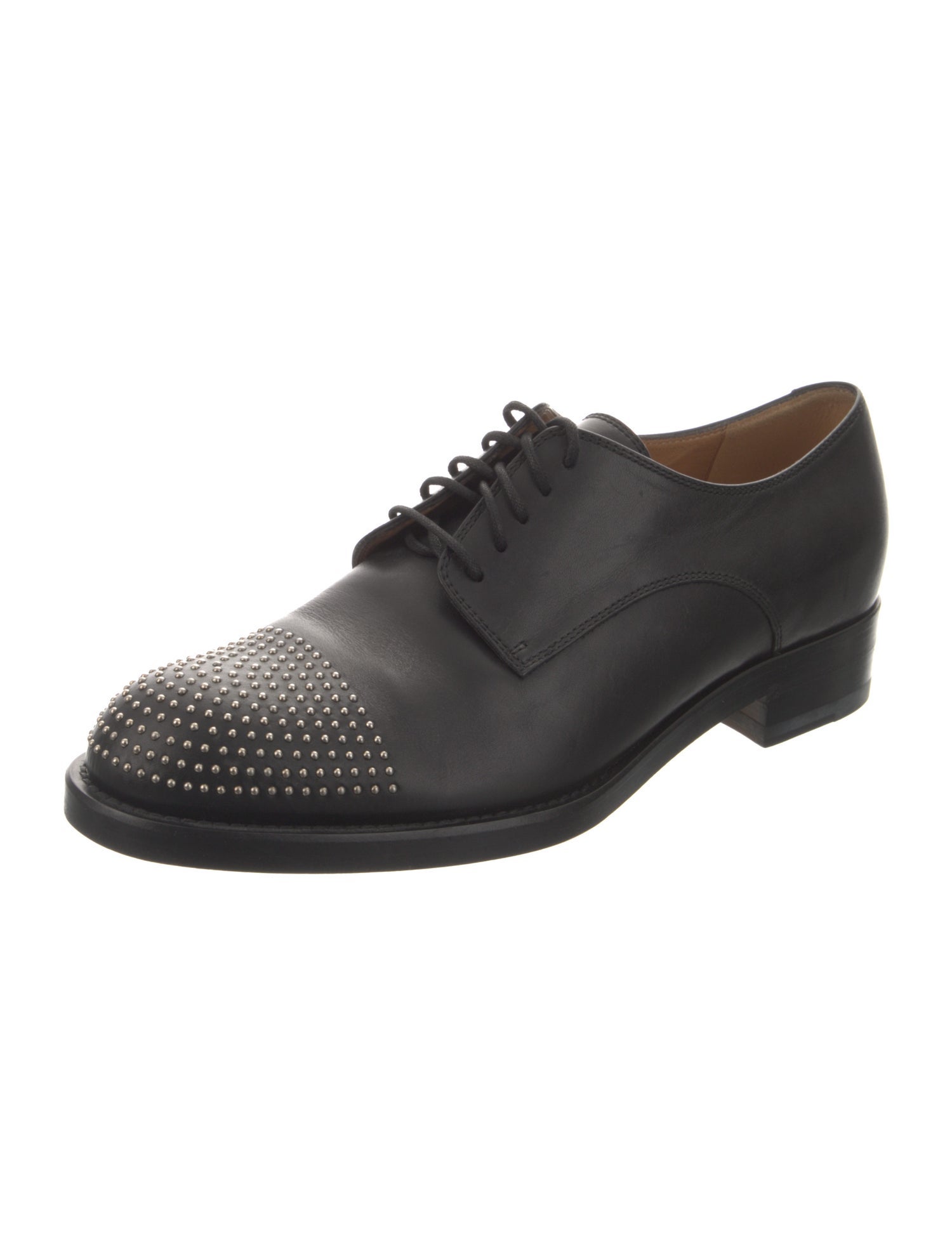 Gucci Leather Studded Accents Oxfords