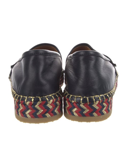Gucci Sylvie Web Accent Leather Espadrilles