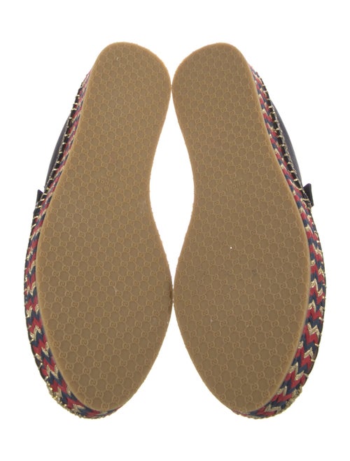 Gucci Sylvie Web Accent Leather Espadrilles