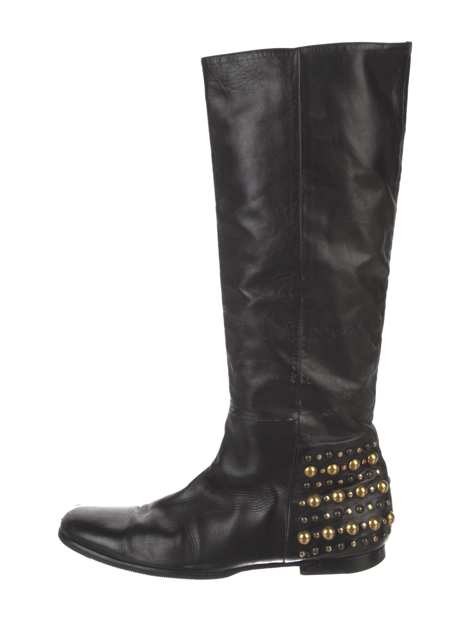 Gucci Babouska Accents Leather Boots