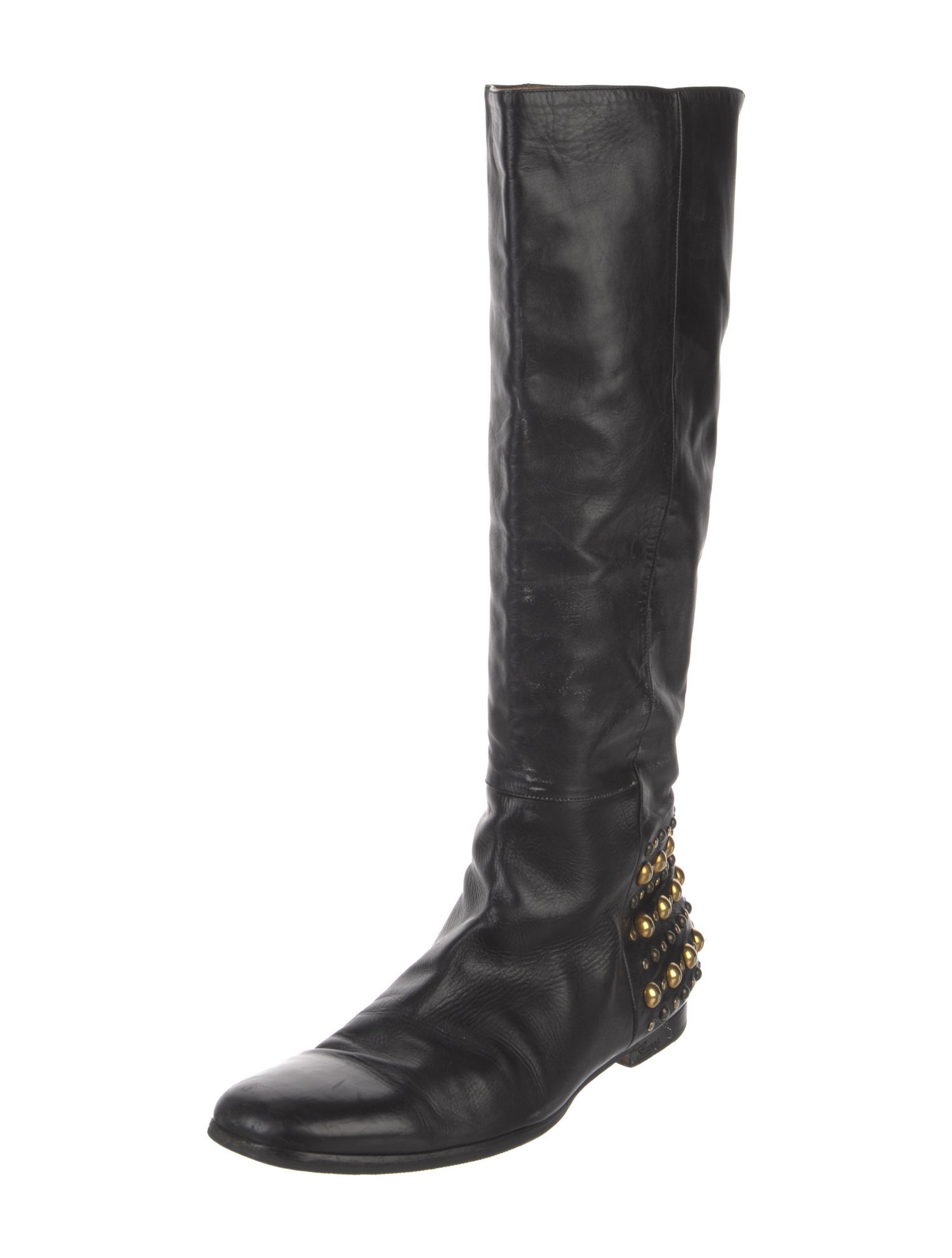 Gucci Babouska Accents Leather Boots