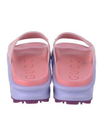 Gucci Interlocking G Logo Rubber Slides