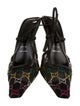 Gucci GG Canvas Mesh Slingback Pumps