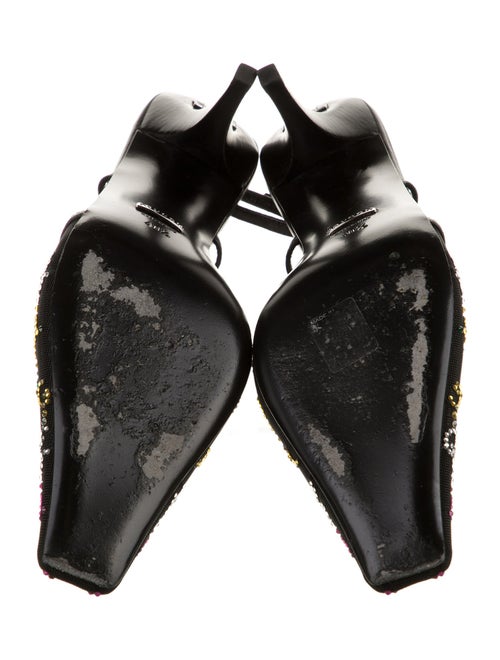 Gucci GG Canvas Mesh Slingback Pumps