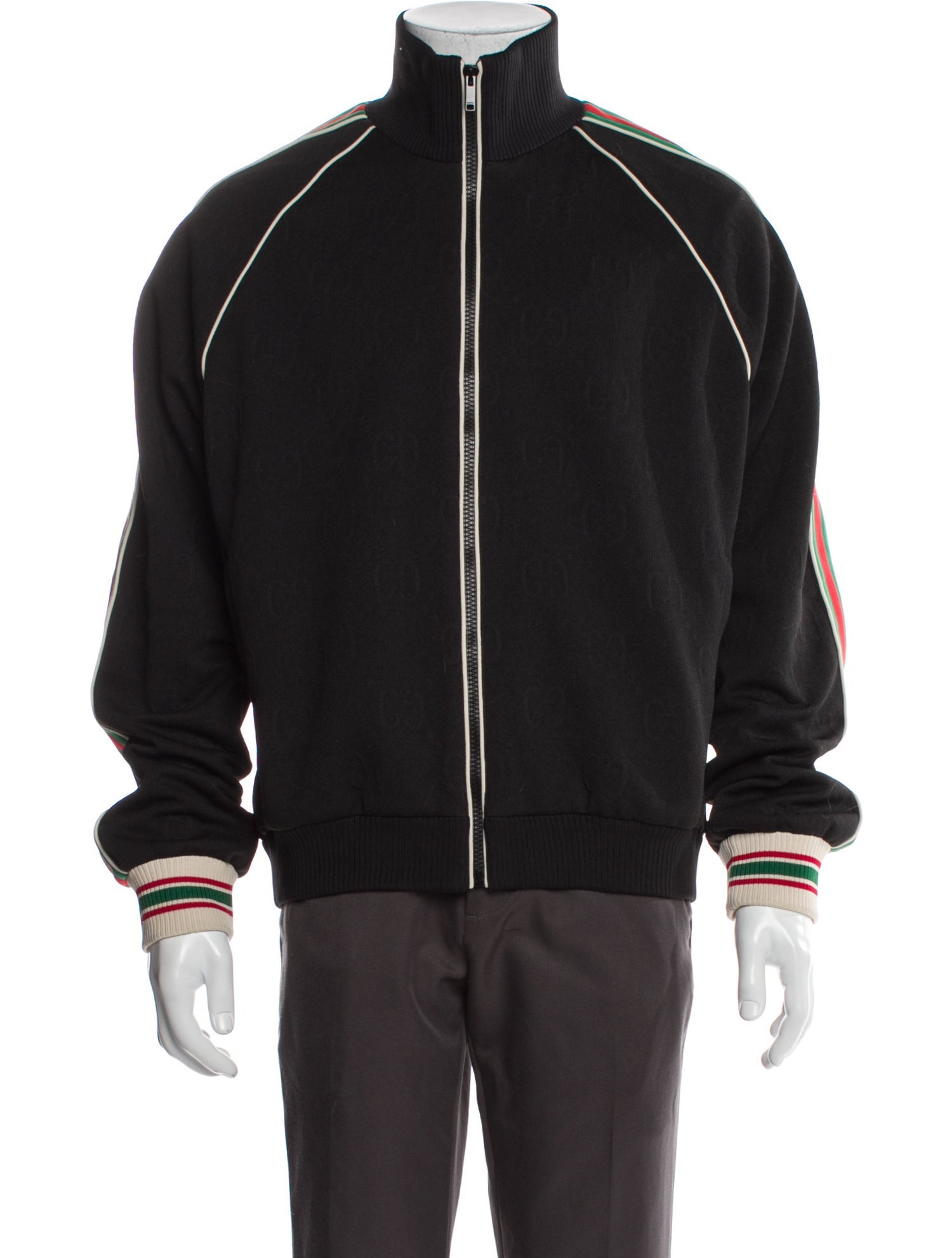Gucci Web Accent Striped Bomber Jacket