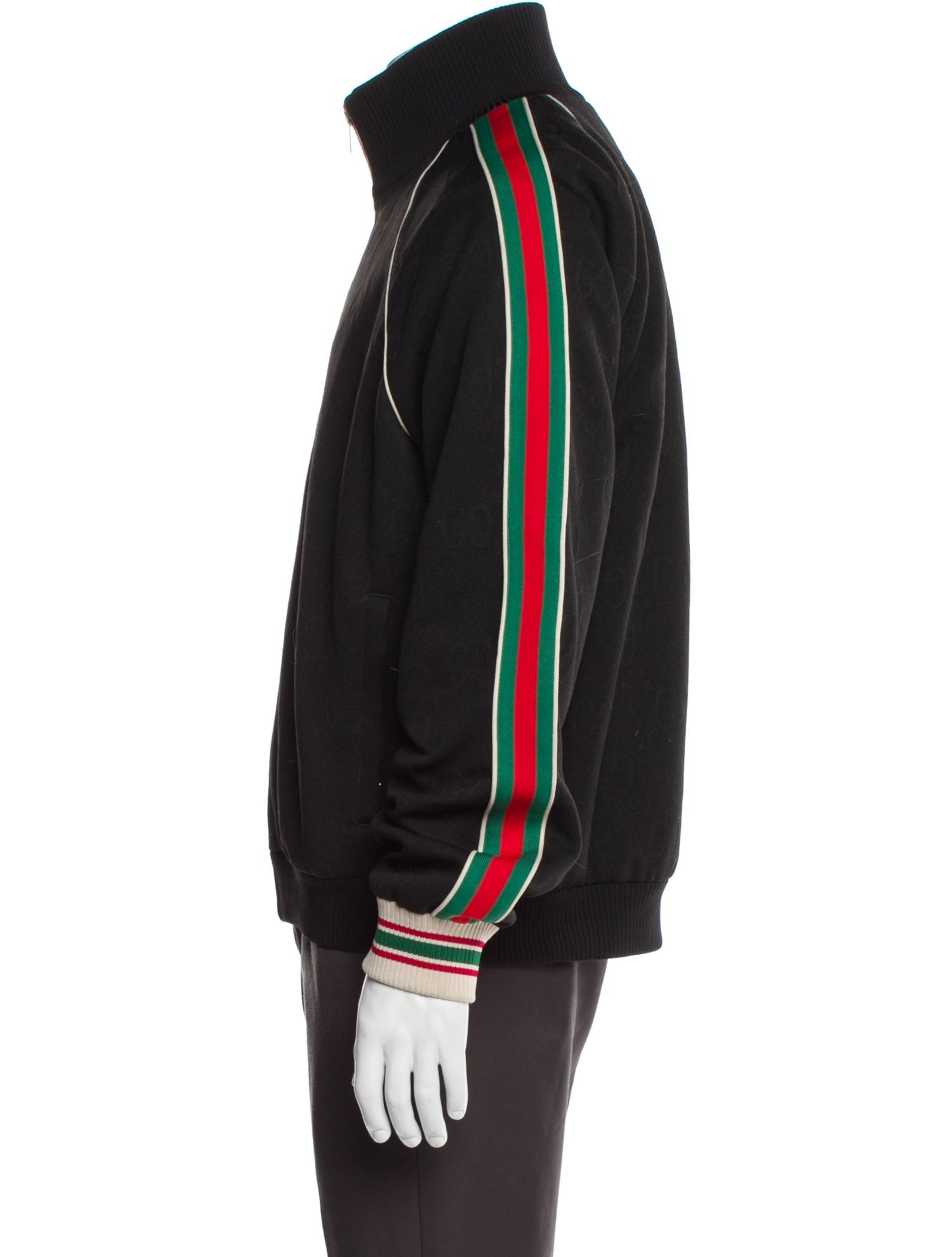 Gucci Web Accent Striped Bomber Jacket