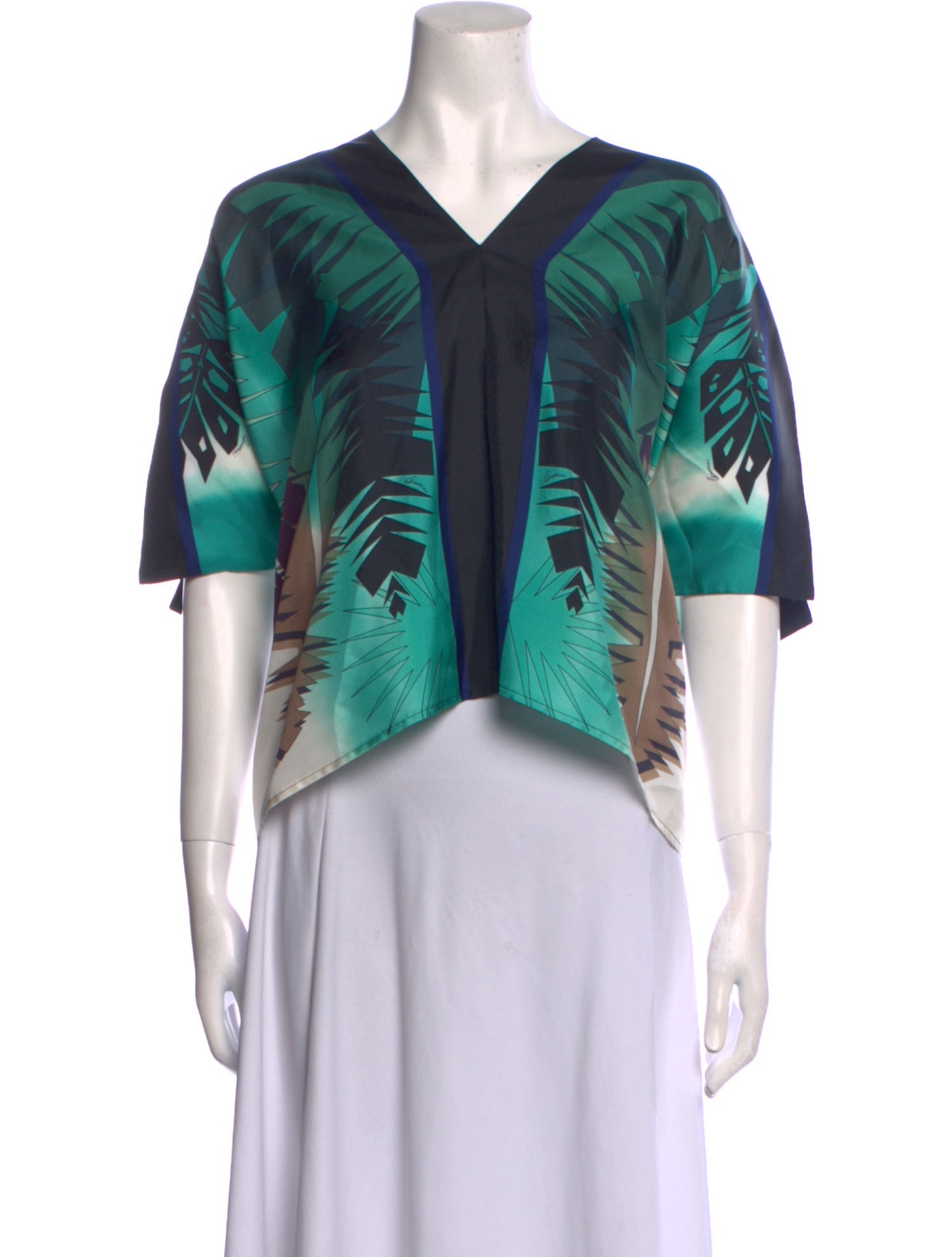 Gucci Silk Printed Crop Top