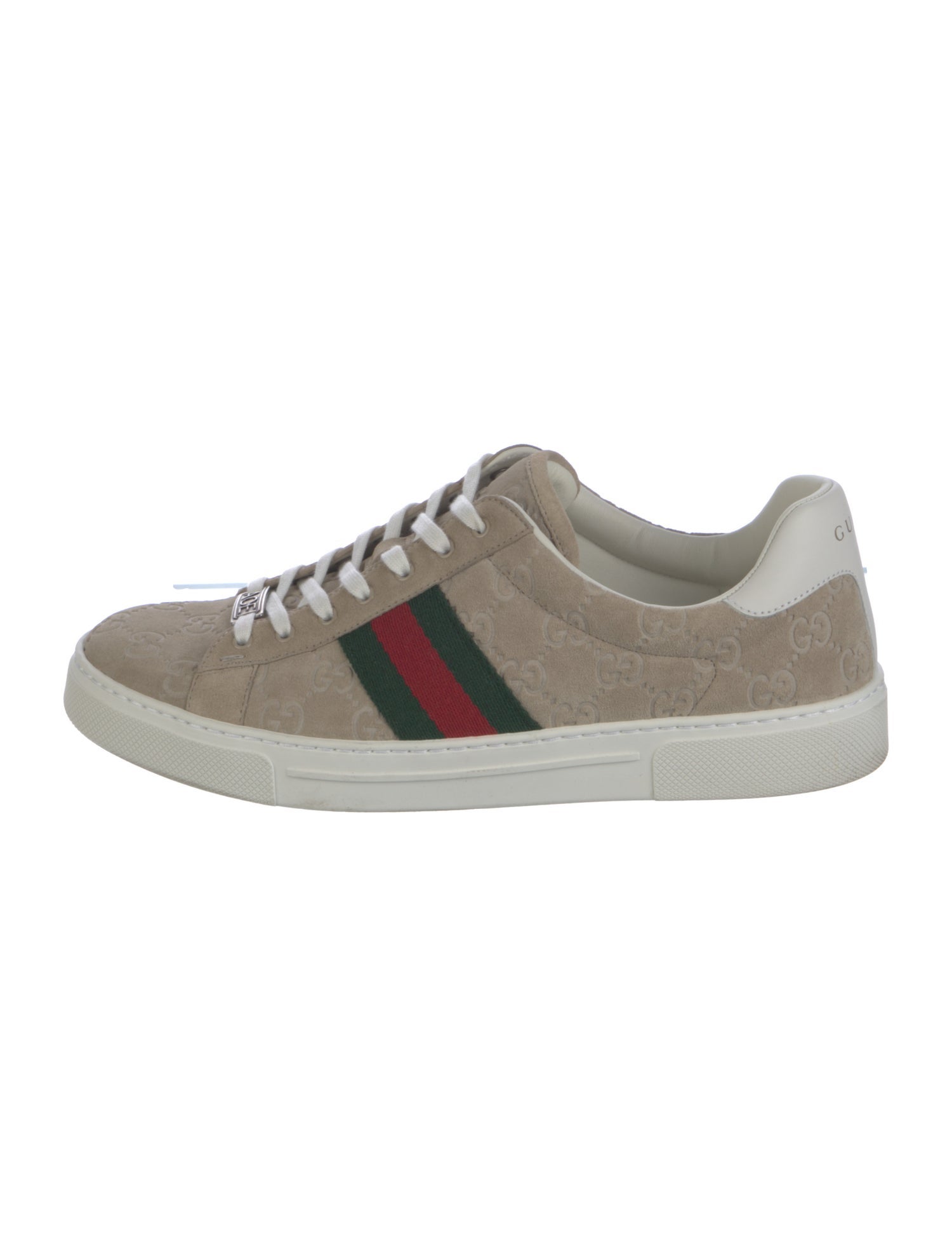 Gucci Web Accent Suede Sneakers