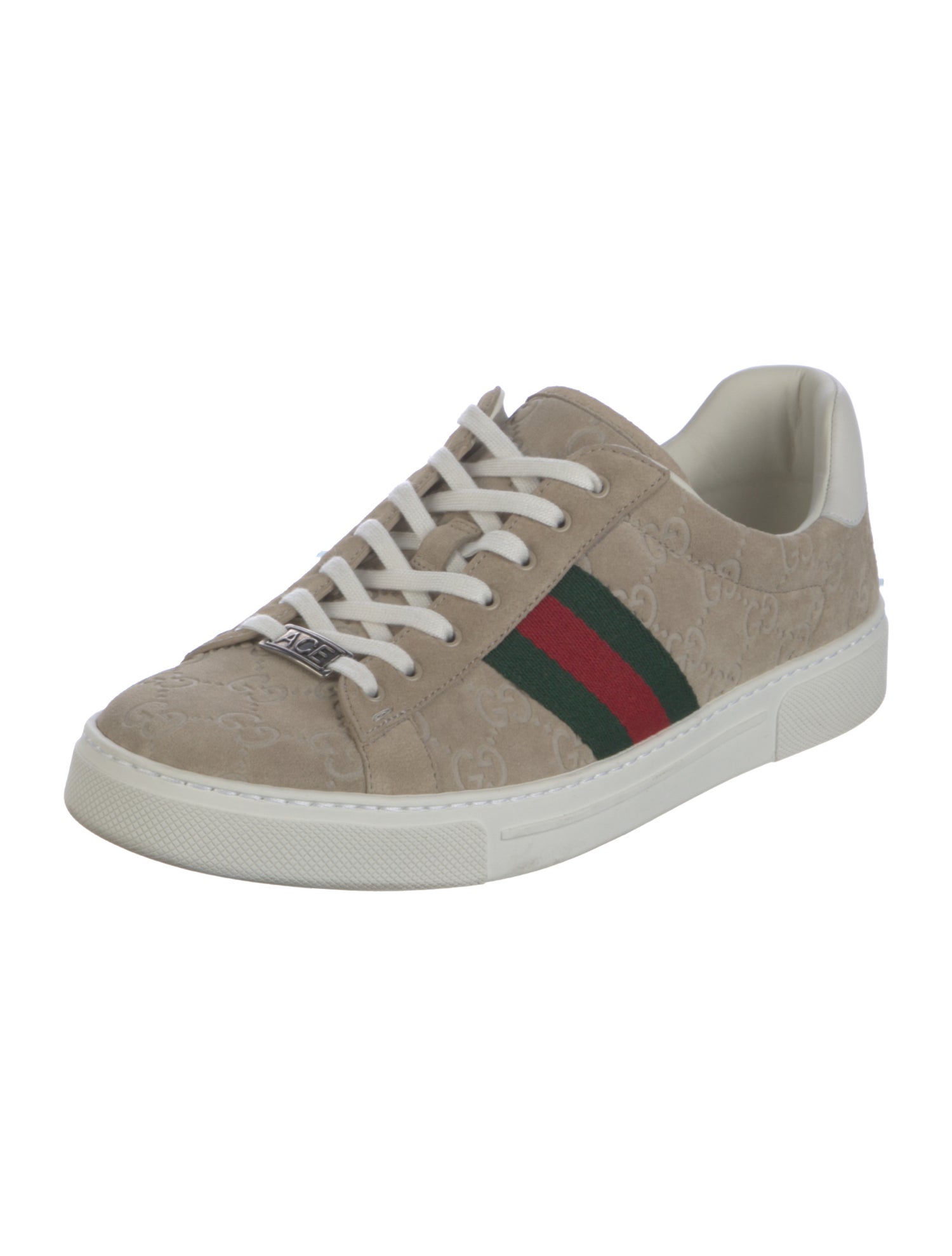 Gucci Web Accent Suede Sneakers