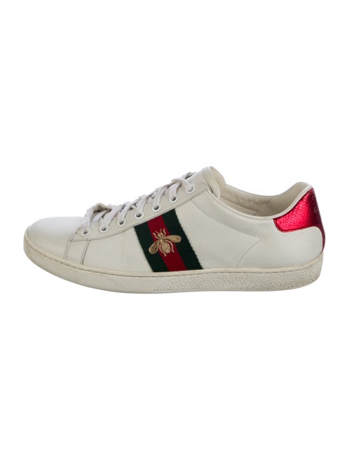 Gucci Web Accent Leather Sneakers