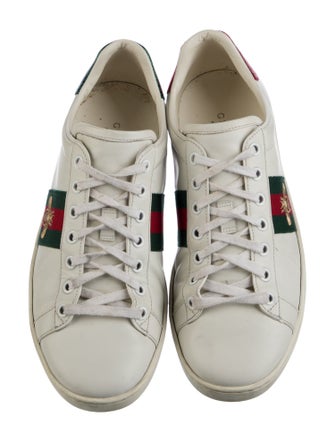 Gucci Web Accent Leather Sneakers