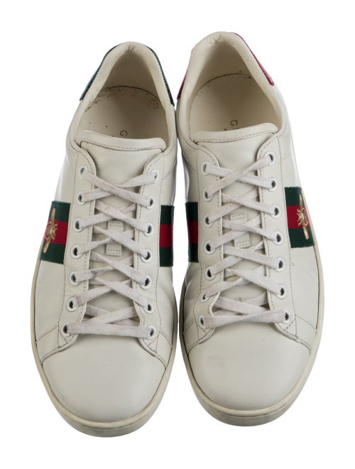 Gucci Web Accent Leather Sneakers