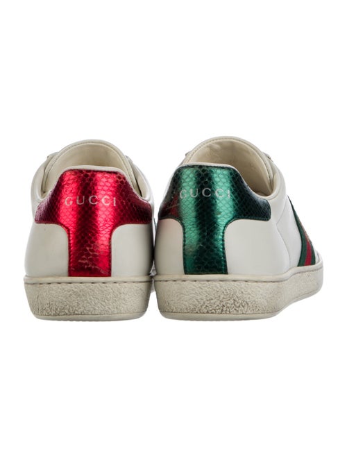 Gucci Web Accent Leather Sneakers