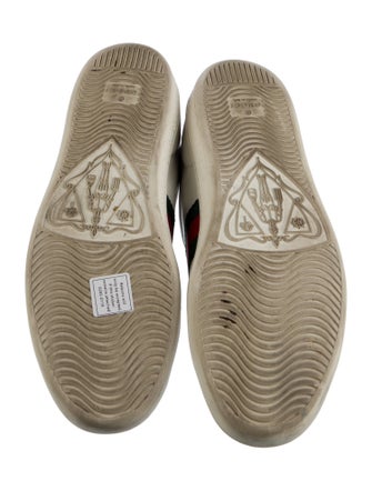 Gucci Web Accent Leather Sneakers