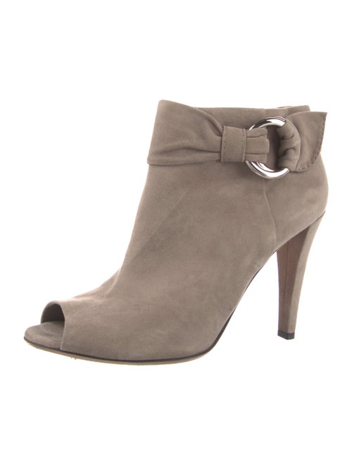 Gucci Suede Pleated Accents Boots