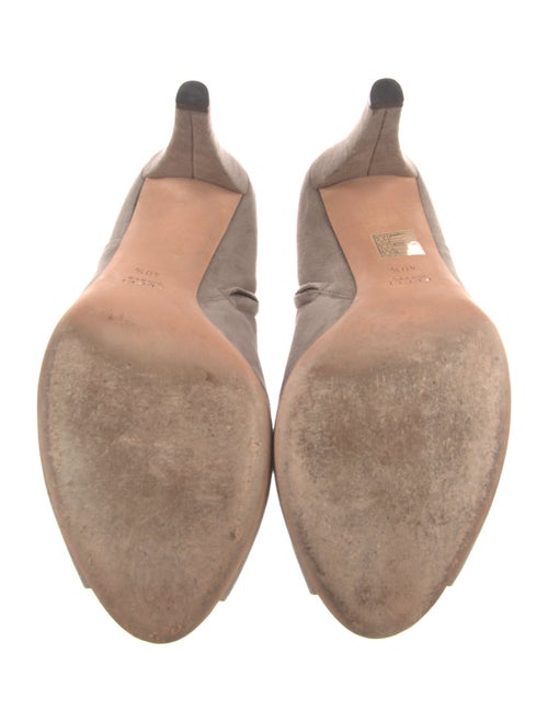 Gucci Suede Pleated Accents Boots