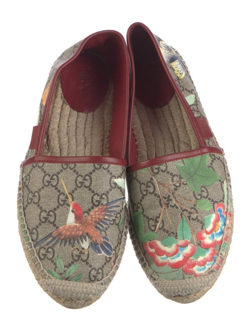 Gucci GG Supreme Whipstitch Trim Espadrilles