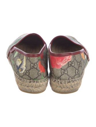 Gucci GG Supreme Whipstitch Trim Espadrilles
