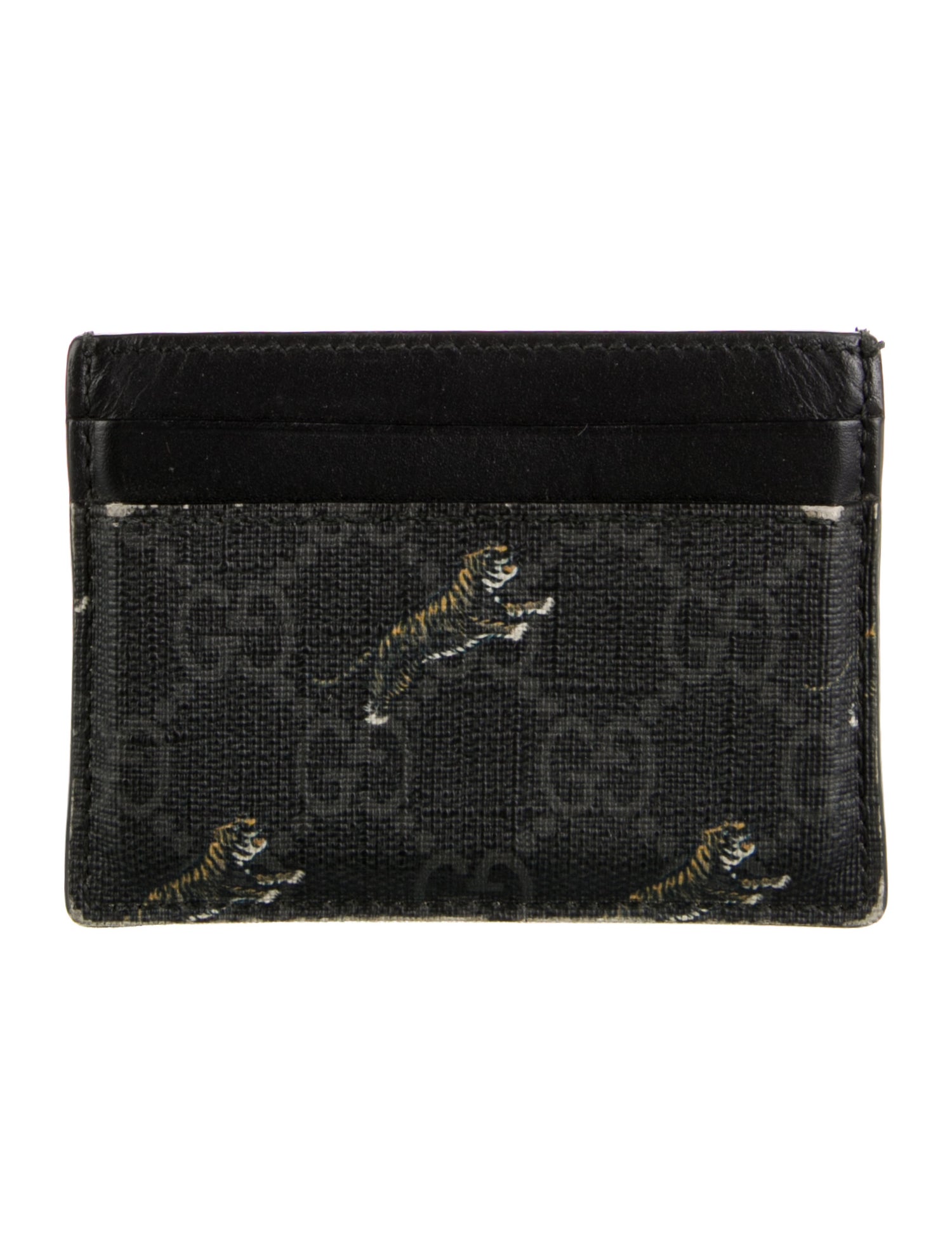 Gucci Tiger Print Card Holder GG Supreme Card Holder