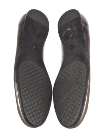Gucci Interlocking G Logo Leather Ballet Flats