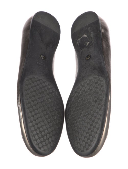 Gucci Interlocking G Logo Leather Ballet Flats